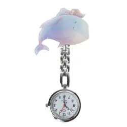 Часы Акриловые кварцевые модные медицинские часы вешалка-зажим карманные часы серебряные украшения-шармы женские подарки для леди