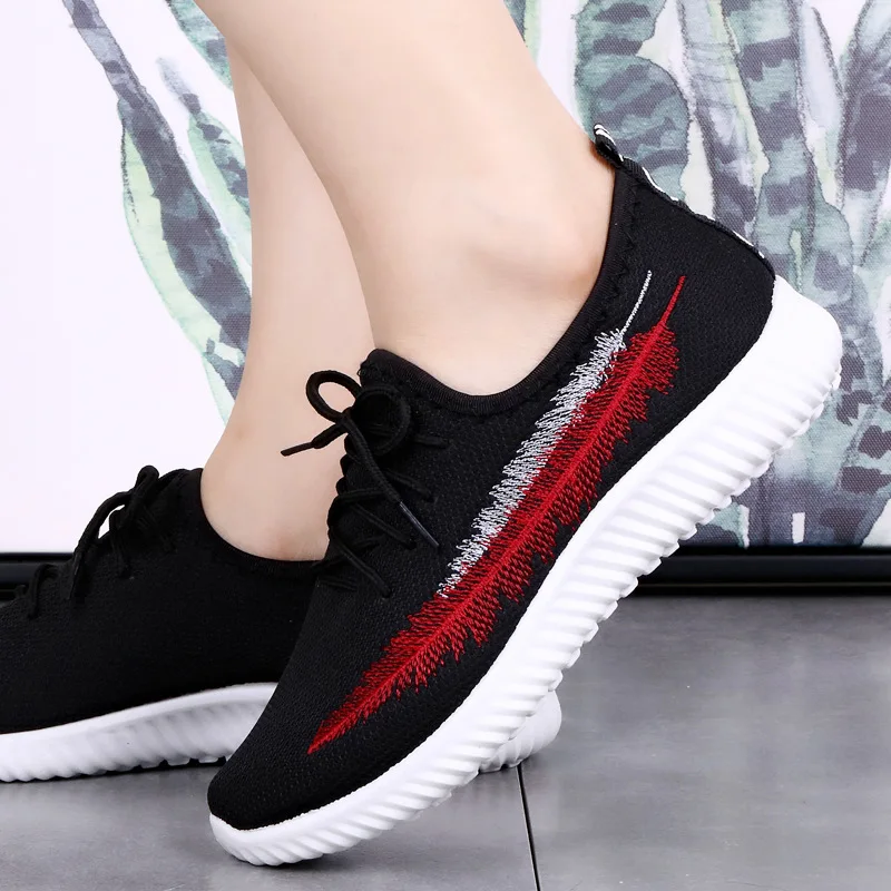 

Women Casual Shoes 2019 Summer Mesh Women Shoes Flats Platform Lace-Up Fashion Breathable Women Sneakers Woman zapatos de mujer