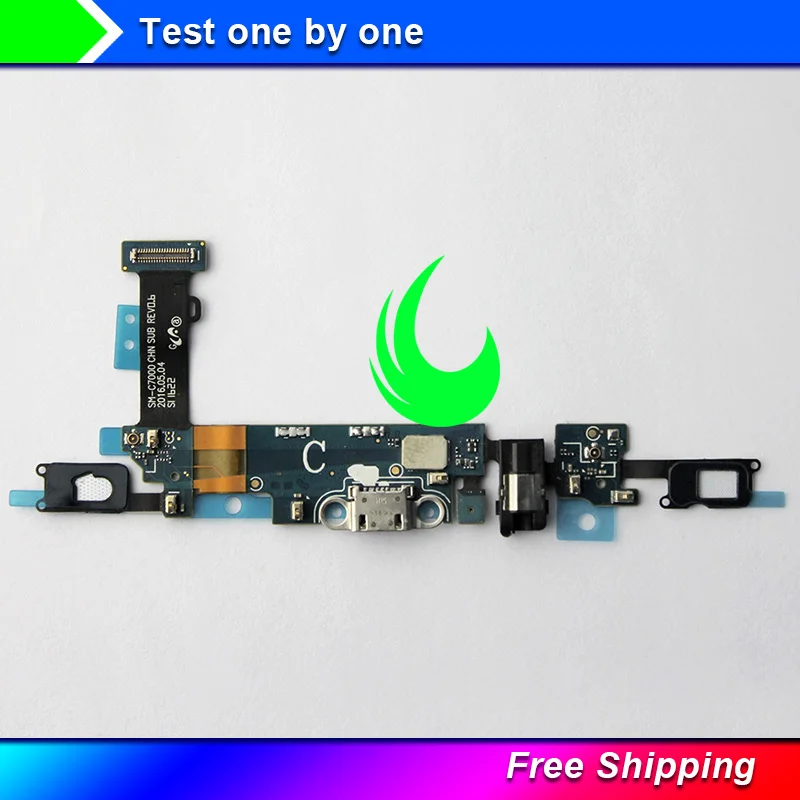 2pcs Lot Original C7 USB Charging Port Connector Dock Flex Cable Headphone Audio Jack Replacement For Samsung Galaxy C7 C7000