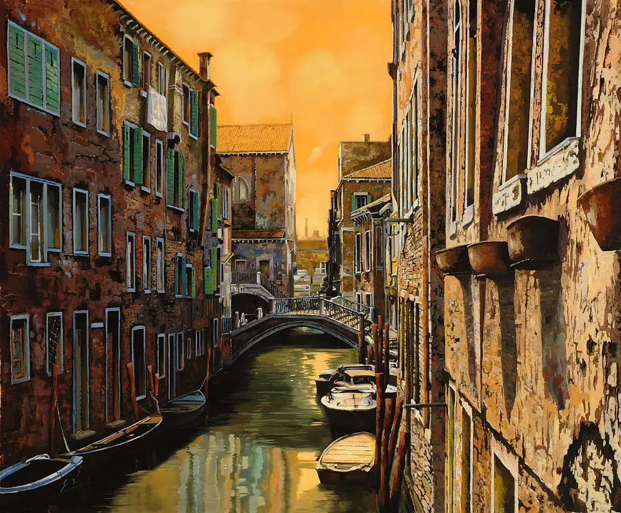 

Wall art Venice At Sunset modern painting for house High quality hand painted oil painting canvas