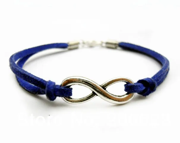 

Silver tone Infinity Sign Digital 8 Charm Jewelry Connectors Pendants 8*23mm Blue Bracelet Wholesale 400pcs/lot Free Shipping