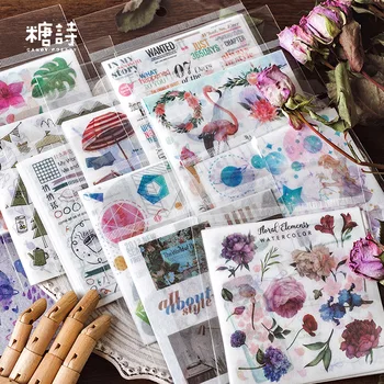 

Travel Forest Flower Decorative Stickers Scrapbooking Stick Label Diary Stationery Album Stickers