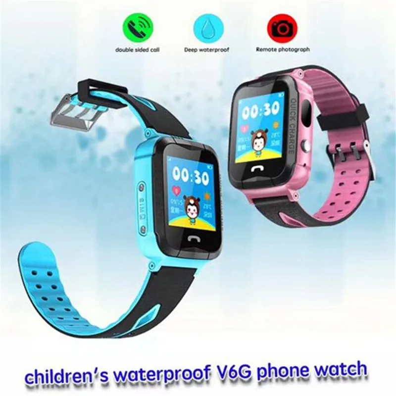 TCunPT водонепроницаемый V6G SmartWatch GPS трекер монитор SOS Вызов с камерой освещение