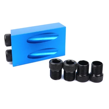 

Woodworking Pocket Hole Jig Kit Drill Guide Set Hole Puncher Locator Jig Drill Bit Set Carpentry Tools