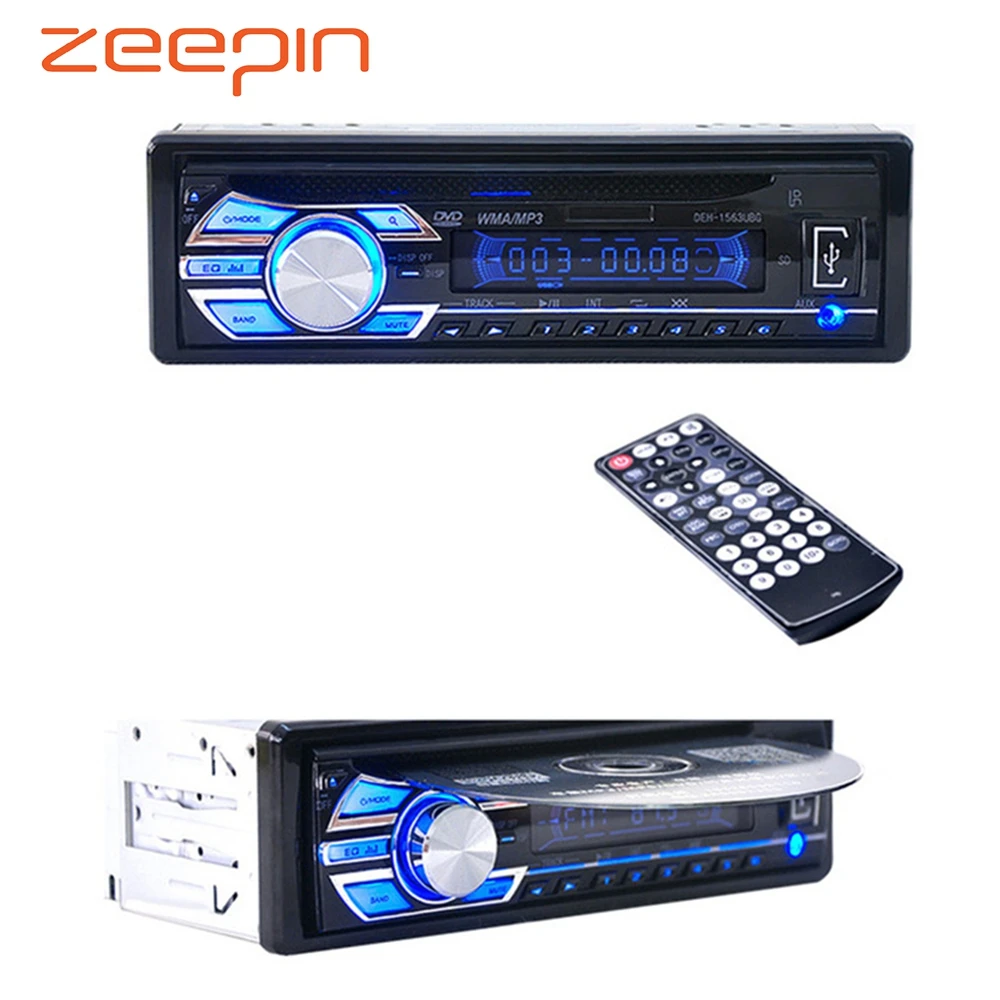 12V Car Stereo FM Radio MP3 Audio Player Support FM USB SD DVD Music CD