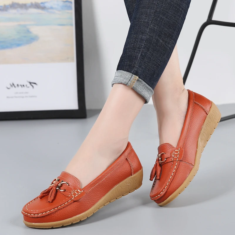 

Shoes Woman Sneakers Women Slip On Flat Womens Leather Fashion Platform Shose 2019 Luxury Designers Ladies Flats Loafers Female