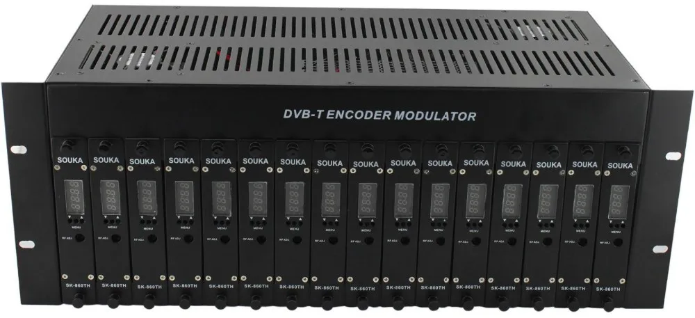 SK-860CA модулирующий преобразователь 16 в 1 выход 16 AV/RCA кодер в один из RF DVB-C кам-модулятор Вещательного Оборудования