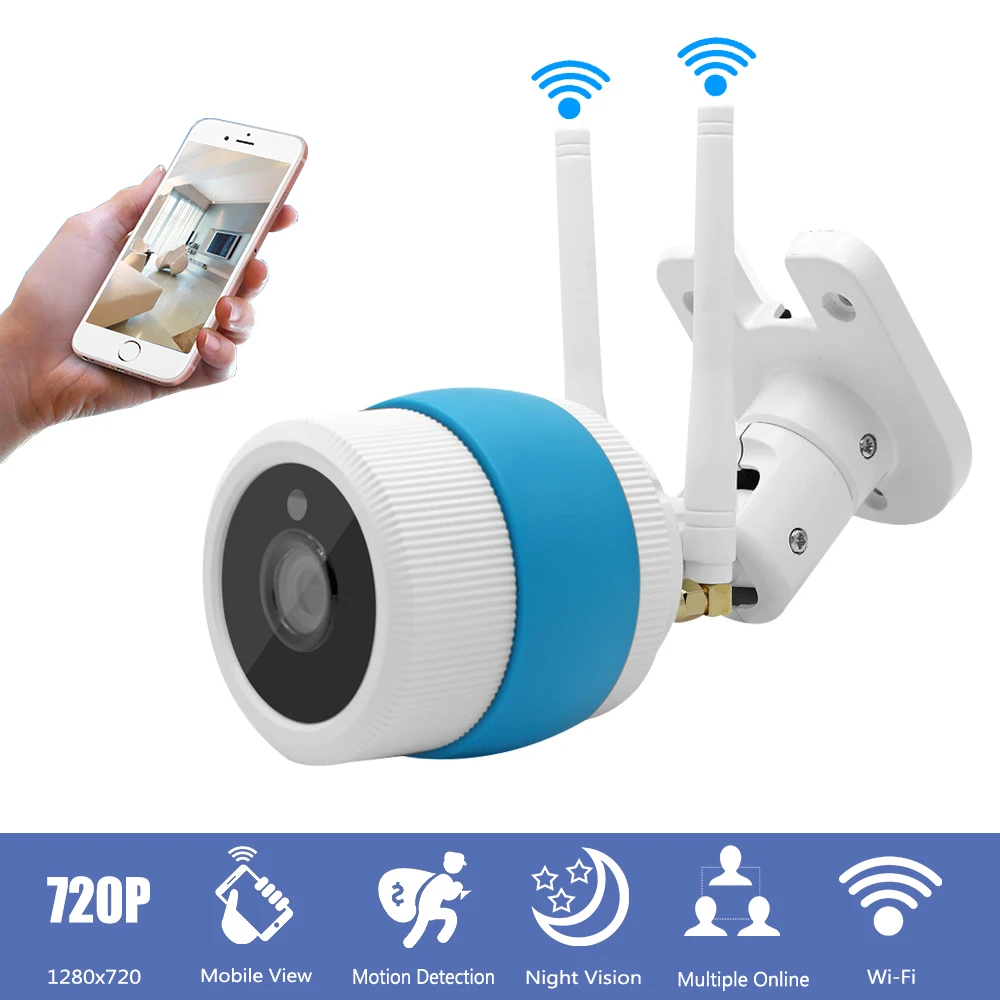 Outdoor Waterproof Wifi IP Camera 720P font b Wireless b font Bullet CCTV Security Camera Infrared
