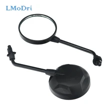 LMoDri Universal de las agujas del reloj 10mm 8mm espejos retrovisores de motocicleta moto Scooter piezas de repuesto a lado espejo 2 unids/lote
