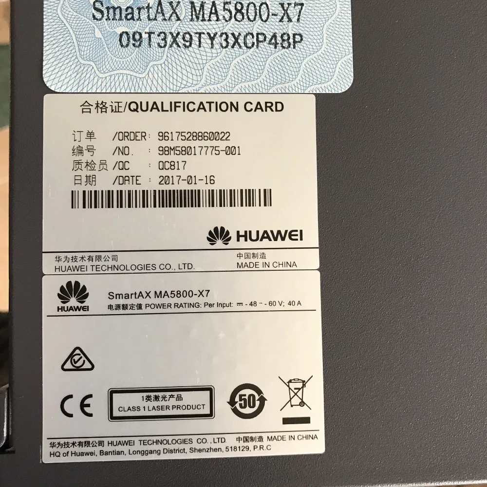 Хуа Вэй OLT SmartAX MA5800-X7 включены 2 * PILA и 2 * MPLA и 2*16 порты платы GPHF с 16 C + SFP