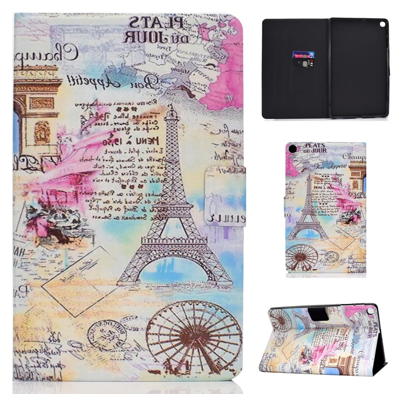 

Soft Cover For Samsung Galaxy Tab A 10.1 2019 Nice Case Paris Be Happy Feather Love Dandelion Windbell printing