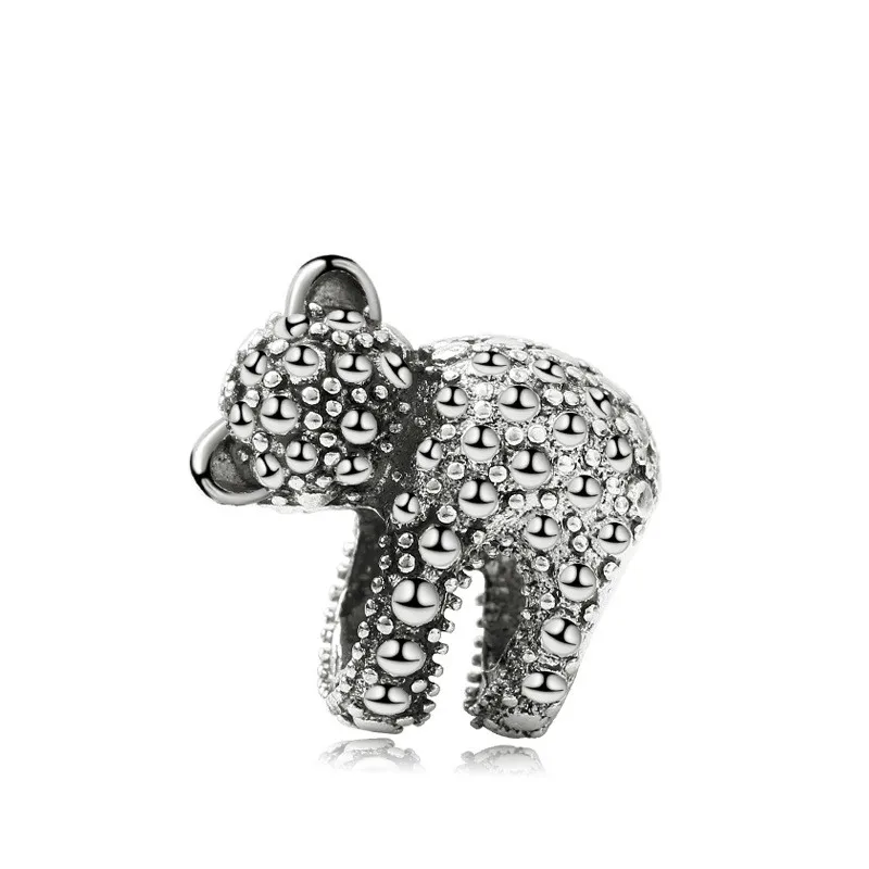 

5PCS New Antique Silver Metal Charms Cute Animal Hug Bear Loose Beads Fit DIY Women Bracelet Necklace Jewelry Accessories