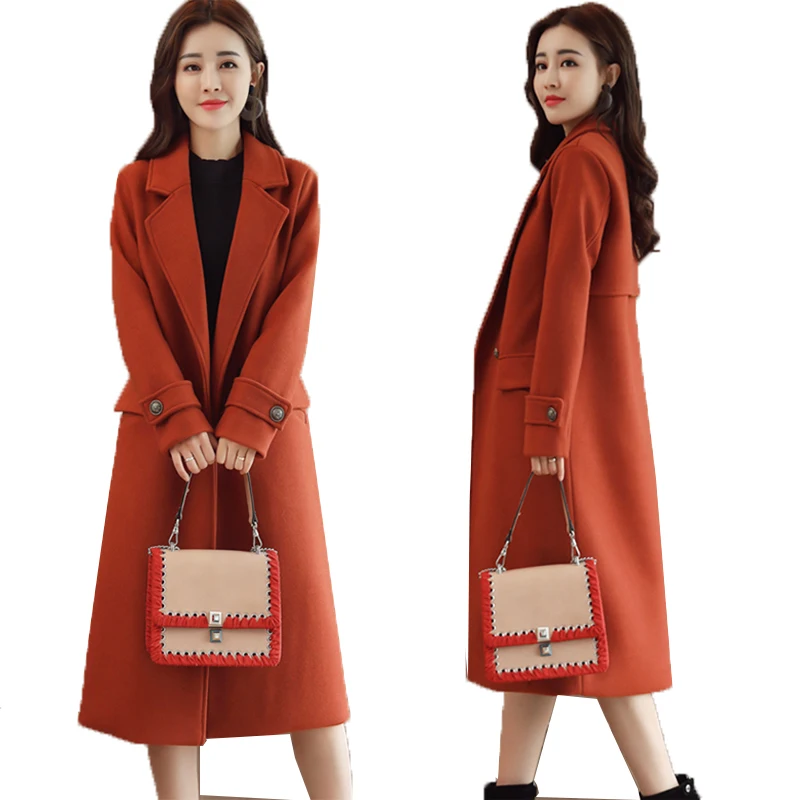 armygreen Coréenne Version Minceur D'hiver Femelle Manteau caramel Femmes Coton Nouvelle Mince Camel La Et Automne Colour Épaisse Longues Chaleur Plus 2018 De Laine Le w4Xgx