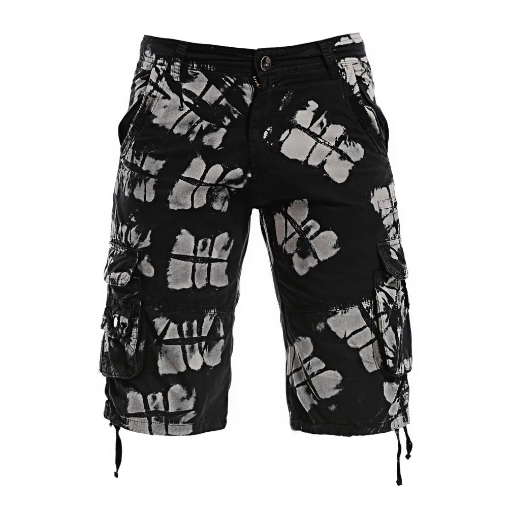 Новые мужские камуфляжные Шорты повседневные мужские военные многокарманные карго шорты по колено летние шорты свободного кроя хлопковые рабочие шорты