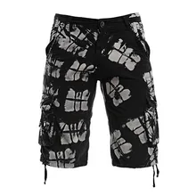 Новые мужские камуфляжные Шорты повседневные мужские военные многокарманные карго шорты по колено летние шорты свободного кроя хлопковые рабочие шорты