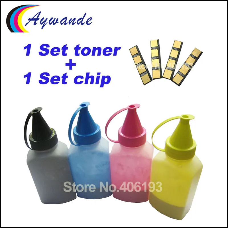 

1 Set Toner + 1 Set chip CLT 407 CLT-407 CLT-K407S for Samsung CLP-320 CLP-325 CLP-326 CLX-3180 CLX-3185 refill toner powder