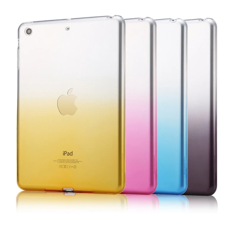 

For IPad mini4 3 2 1 Case Gradient Soft Transparent Cover For IPad mini4 mini3 mini2 mini1 Silicone Clear Fundas Slim Coque Capa