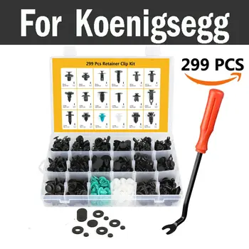 

299pcs Car Auto Fender Protector Fasteners Kit 18 Sizes Push Pin Rivets For Koenigsegg Agera Ccr Ccx One Regera Clip Trim Kit