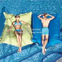 Luxo de grandes dimensões acomoda confortavelmente dois adultos flutuador beanbag, piscina flutuante saco de feijão lounge almofada-prazer ao ar livre