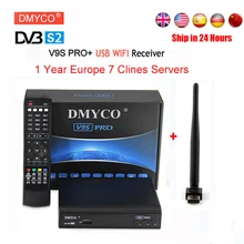 1 Year Europe Cline Server Spain HD DVB-S/S2 Satellite Receiver Full 1080P 3G IPTV TV Receptor With V8 USB Wifi