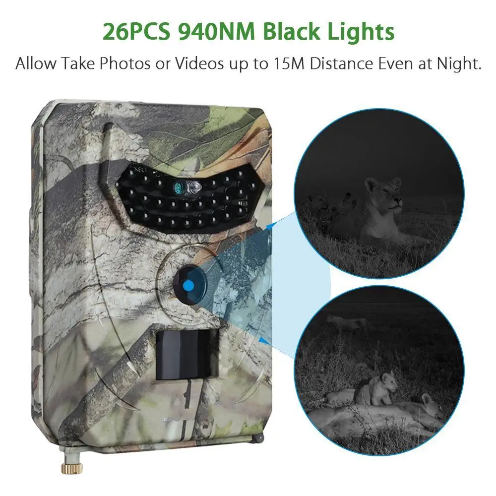 Câmera de Visão Câmeras para Animais Jogo Trilha Foto Armadilha Caça Câmera 12mp 1080 p 940nm Noturna Vídeo Gravador Selvagens Segurança Fazenda 8 1080 p 940nm câmera de visão noturna