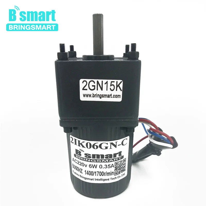Bringsmart 2IK06GN C AC 220 В однофазный двигатель с фиксированной скоростью 6 Вт постоянной