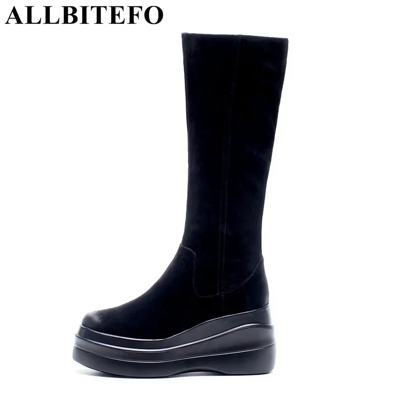 ALLBITEFO/Лидер продаж женские сапоги из натуральной и искусственной кожи на