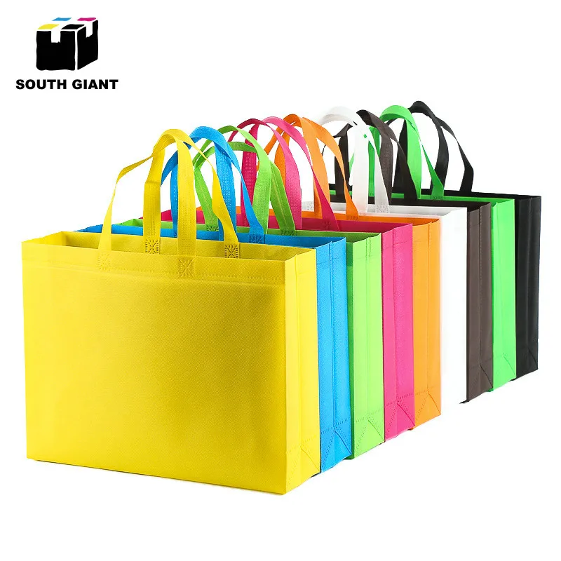 Personalized Foldable Reusable Nonwoven Shopping Bags with Shoulder Strap and Custom Logo for Eco-friendly Grocery and Cloth Carrying image 6