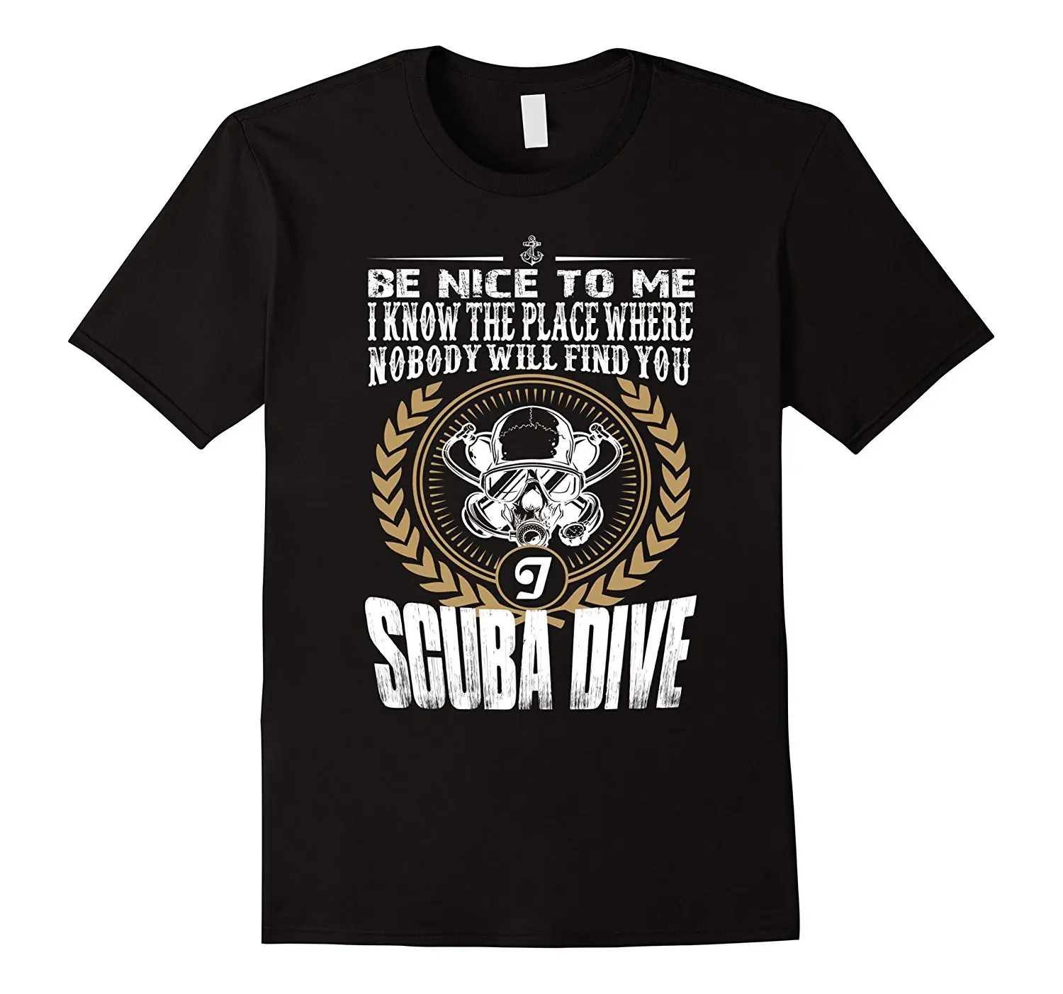 Bigaga Go New Fashion Print Short Sleeve Tees I Scuba Dive Funny Scuba Dive O Neck