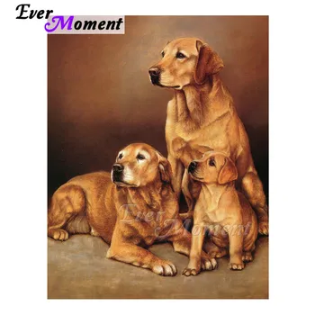

Ever Moment Diamond Painting Handmade Full Square Dogs Family Mosaic Picture Of Rhinestone Diamond Embroidery Decoration 3F804