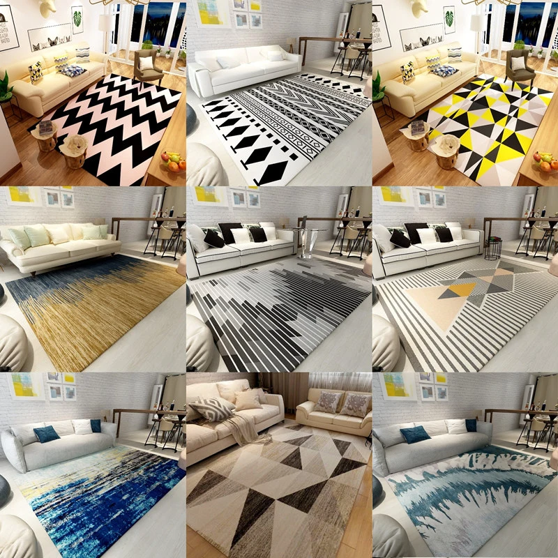 Мягкий Уютный абстрактный дизайн домашний декоратор напольный коврик и ковер нескользящий моющийся прочный ковер для детской комнаты большой ковер