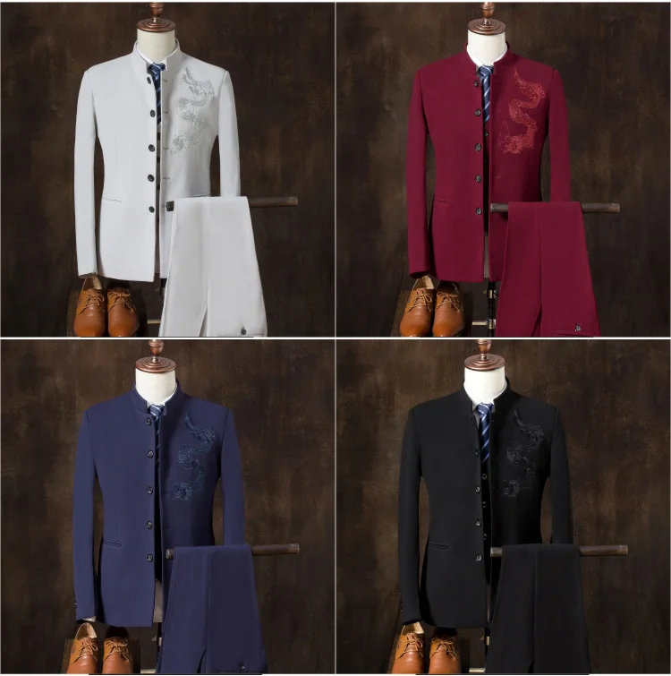 Осенний приталенный Мужской Блейзер, модный Блейзер, пиджак для мужчин, комплект из 3 предметов(пальто+ жилет+ брюки), мужской пиджак, свадебное платье
