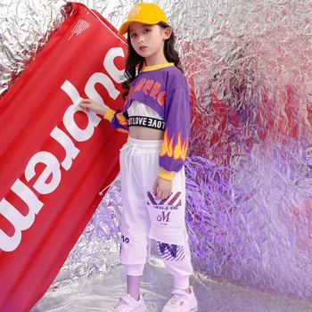 

Kids Hip Hop Dance Clothing for Girls Crop Tank Top Shirt Shorts Jazz Dance Jacket Costumes Ballroom Dancing Clothes Street Wear