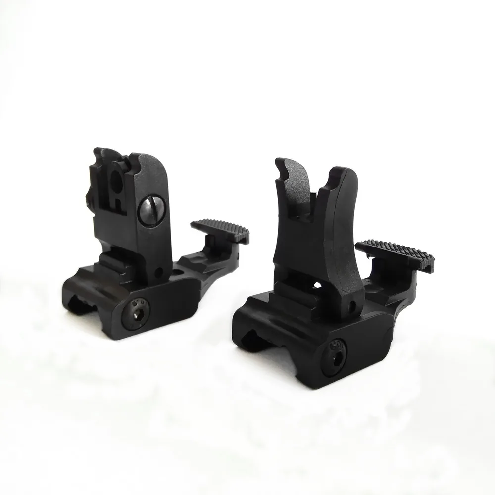 New Folding Tactical Flip up Sight Rear Front Sight Mount Transition Backup Iron Sight Rapid