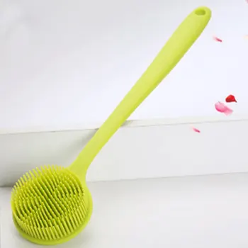 

Silicone Bath Brush Home Long Handle Bath Brush Back Exfoliating Massage Bath Soft Brush Tool Artifact