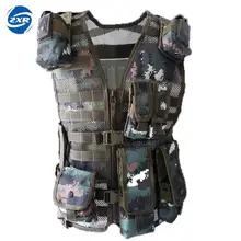 Полицейский тактический фонарь с несколькими карманами жилет наружная камуфляжная Военная доспех спортивная одежда охотничий жилет армии SWAT Molle Жилет