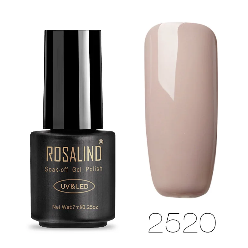 ROSALIND набор гель-лаков для ногтей гель Лаки 7 мл дизайн ногтей Маникюр УФ лампа поли гель для ногтей впитать ногти аксессуары - Цвет: RA2520