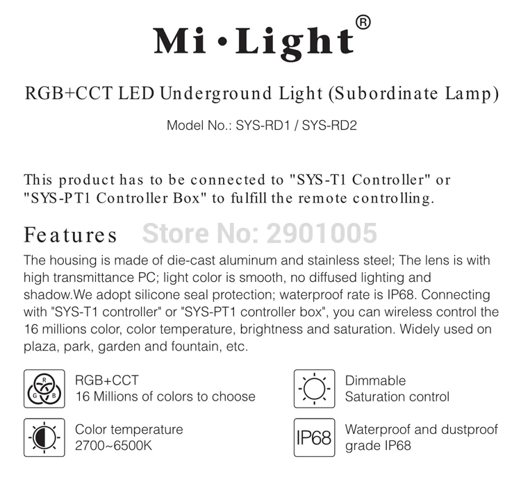 Mi светильник 5 Вт RGB+ CCT светодиодный подземный светильник SYS-RD1 водонепроницаемый вспомогательный светильник наружный Декор Светильник APP/wifi/Amazon Голосовое управление