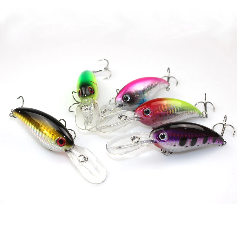 5Colors Crank Fishing Lure Kit 10cm 14.8g Hot Plastic Hard Fishing Lure