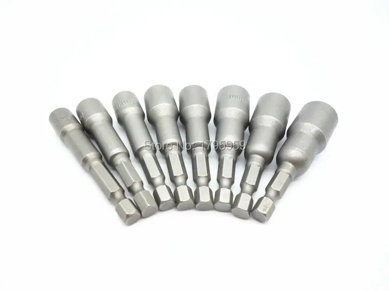 8 PCS Professional Magnetic Nut Driver Set Metric Socket 14 Hex Power Drill Bits 6mm~13mm Drill Bit Adapter Hex Power Tools (4)