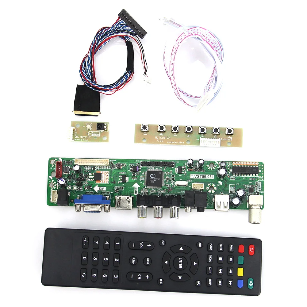 

(TV+HDMI+VGA+CVBS+USB) For LP156WF4-SLB1 N156HGE-L11 T.VST59.03 LCD/LED Controller Driver Board LVDS Reuse Laptop 1920x1080