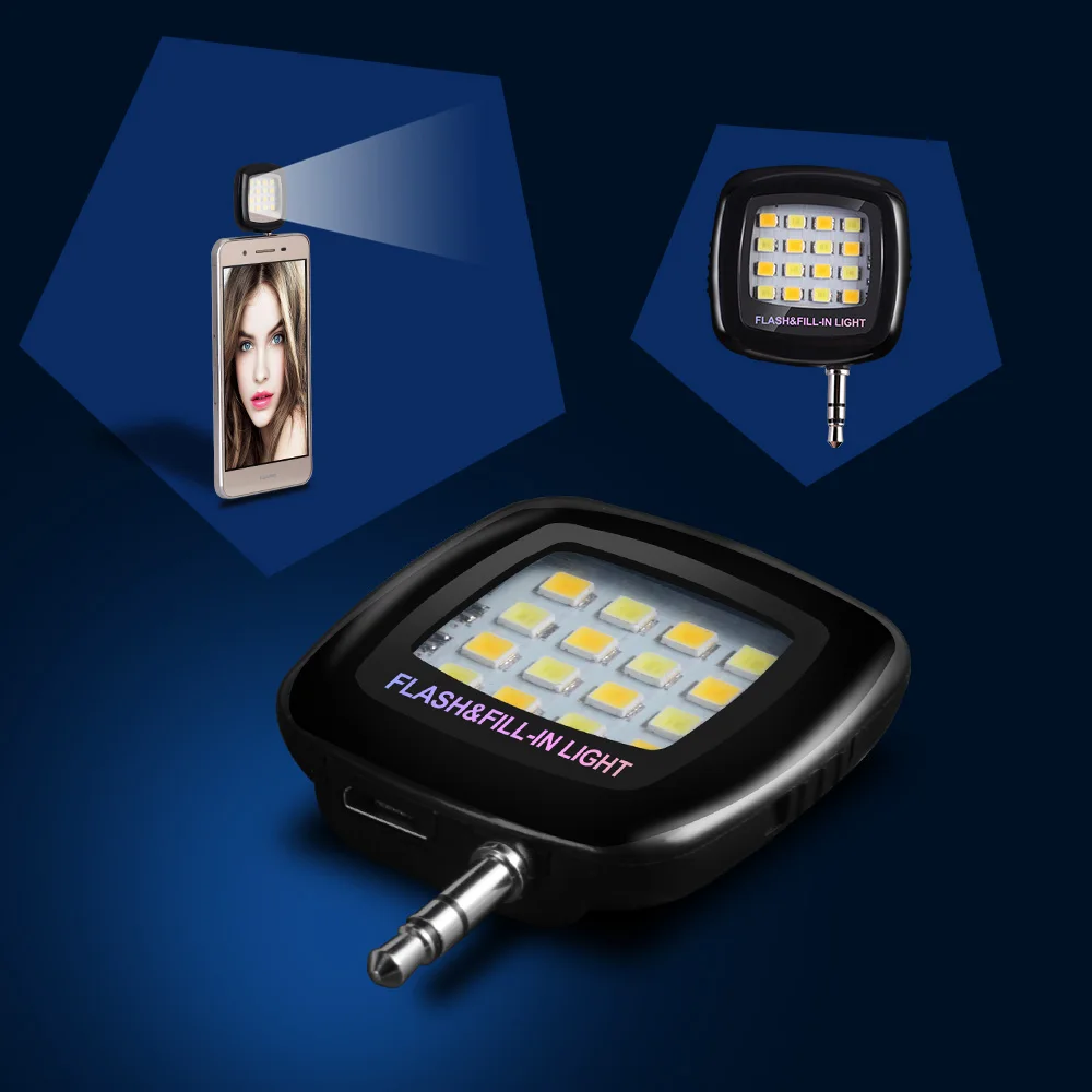Universal font b android b font led flash light selfie lamp lighting fill flashlight camera night