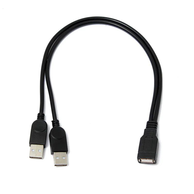 USB женский A-Dual A Мужской 36 см/2,0 футов высокоскоростной USB зарядный кабель для синхронизации данных и зарядки для ПК