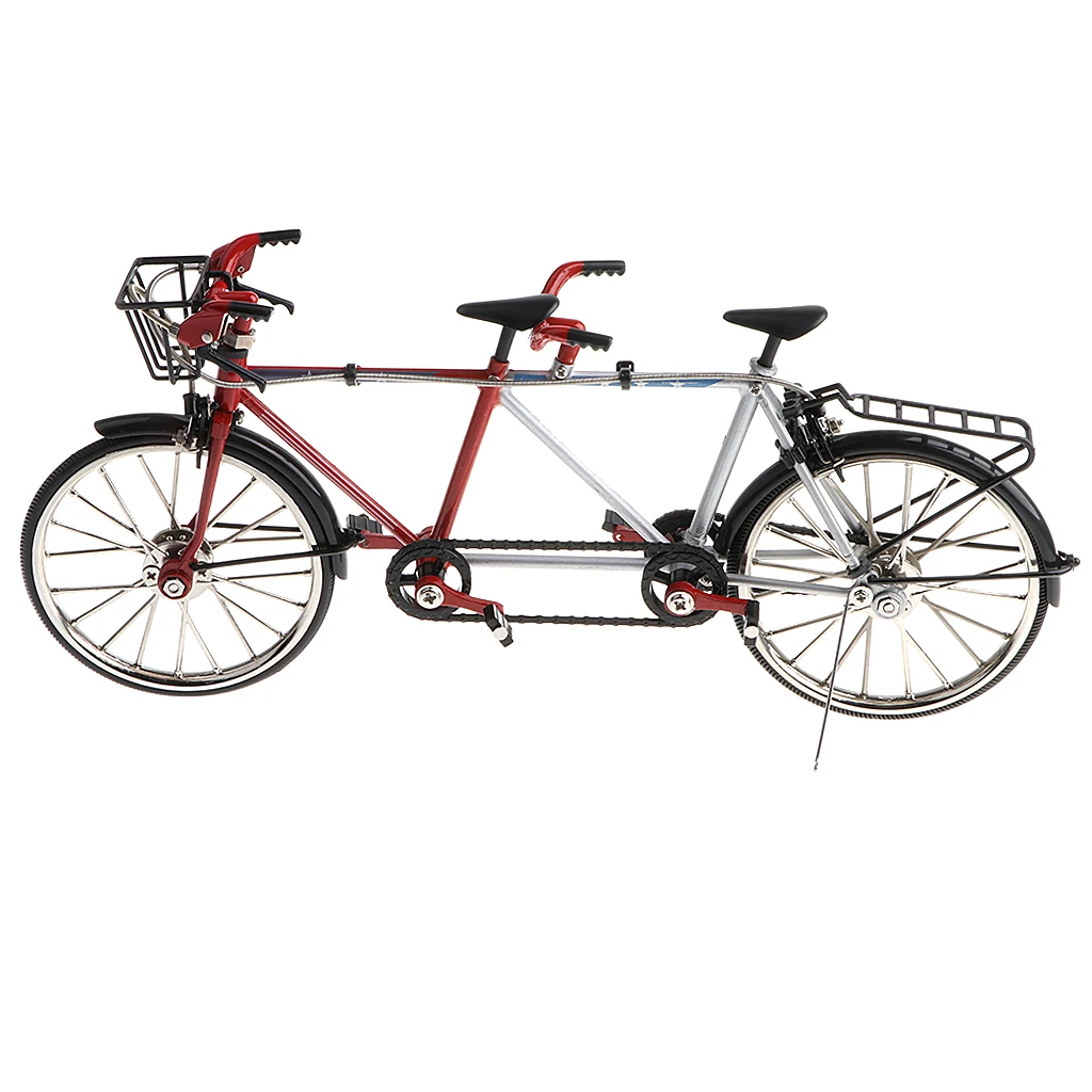 2X 1/10th Miniature Tandem Bike Cycling Toy Velodrome Diecast Vehicle Model Playset Birthday Gift