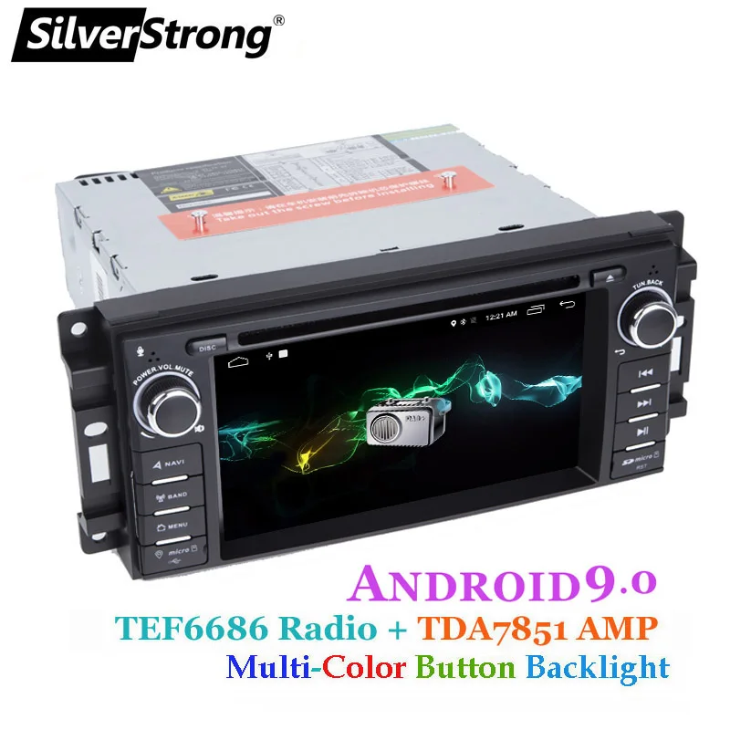 Flash Deal SilverStrong 8Core 4G+64G Android9.0 Car DVD for Jeep Cherokee 2009 2008 2010 Wrangler car stereo for Dodge radio for Chrysler 3