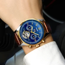 WISHDOIT Men Watches Automatic Mechanical Watch Tourbillon Sport Clock Leather Casual Business Retro Wristwatch Relojes Hombre WISHDOIT Men Watches Automatic Mechanical Watch Tourbillon Sport Clock Leather Casual Business Retro Wristwatch Relojes Hombre
