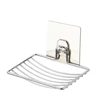 Jabonera de acero inoxidable, rejilla para guardar jabón en el baño, caja para guardar jabón, contenedor de pared, estante de almacenamiento