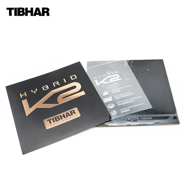 TIBHAR 2018 Новый гибридный K2 (липкая Резина + немецкая жесткая губка скорость и спин)