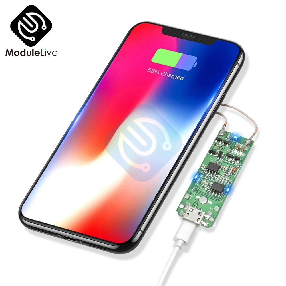 Модуль передатчика стандарта Qi беспроводное зарядное устройство с микро USB для