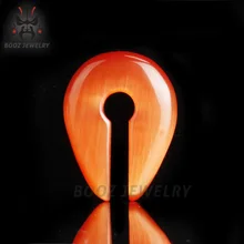 Nueva piedra de la manera diseño ear plugs túneles joyería del cuerpo perforación del oído medidores 2 unids venta par 10mm envío libre